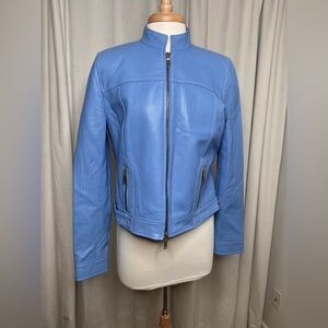 Carlisle Blue Leather Jacket